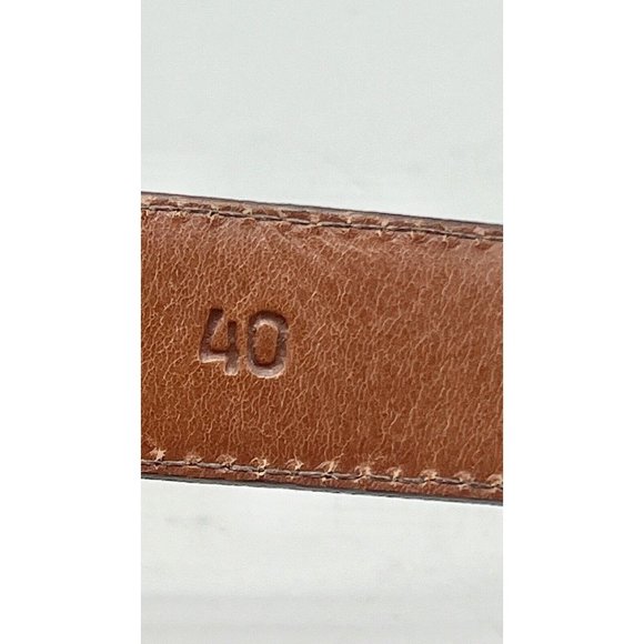 Torino Men’s Belt Ringmark Lizard Brown Brass Buckle Size 40